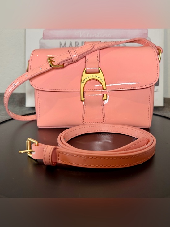 Dooney & Bourke Handbags - Dooney & Bourke Pink Patent Leather Kyra Shoulder Bag